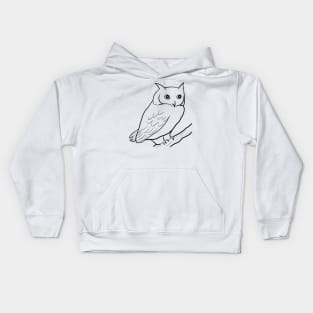 Stick figure owl Kids Hoodie